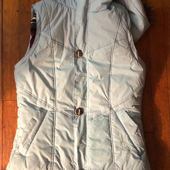 Burton Snowboarding/Ski Vest Dri Ride Hooded Vest Light Blue Size Small - Picture 8 of 10